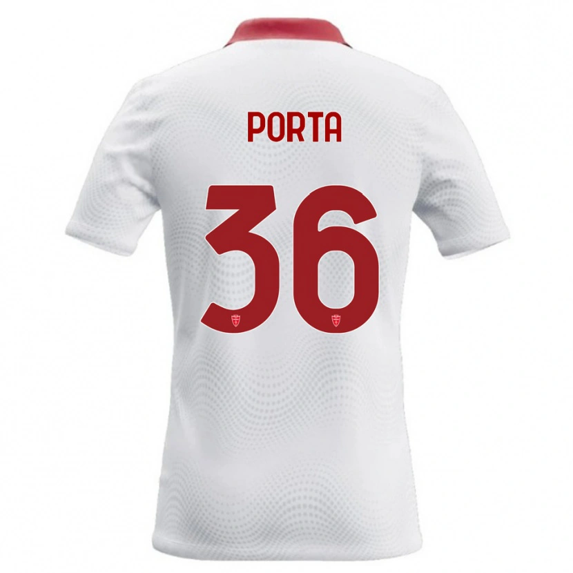 Danxen Kid Matteo Porta #36 White Red Away Jersey 2026/27 T-Shirt