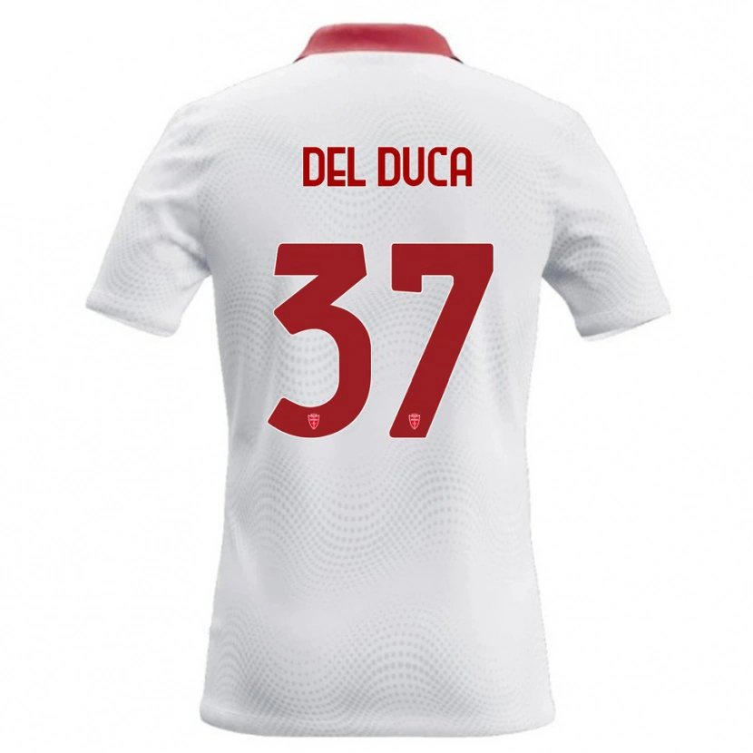 Danxen Kid Jacopo Del Duca #37 White Red Away Jersey 2026/27 T-Shirt