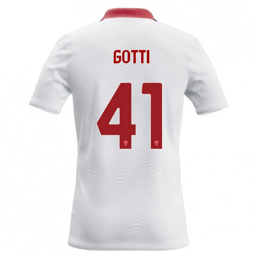Danxen Kid Andrea Gotti #41 White Red Away Jersey 2026/27 T-Shirt