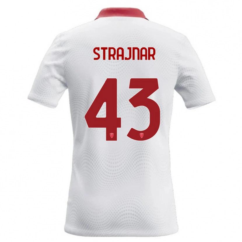 Danxen Kid Aljaz Strajnar #43 White Red Away Jersey 2026/27 T-Shirt