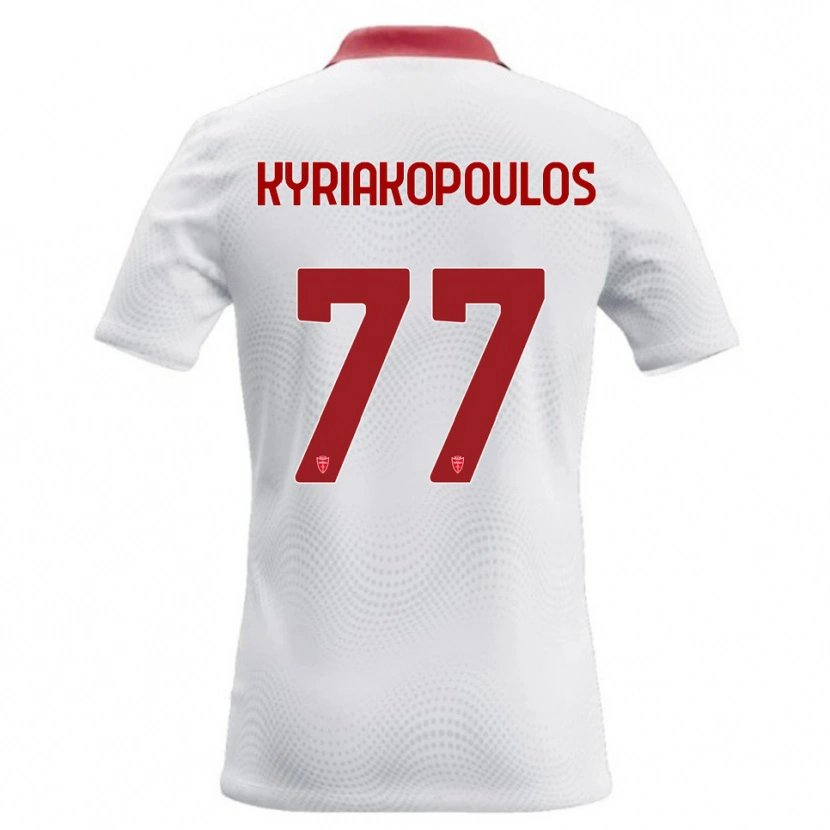 Danxen Kid Georgios Kyriakopoulos #77 White Red Away Jersey 2026/27 T-Shirt