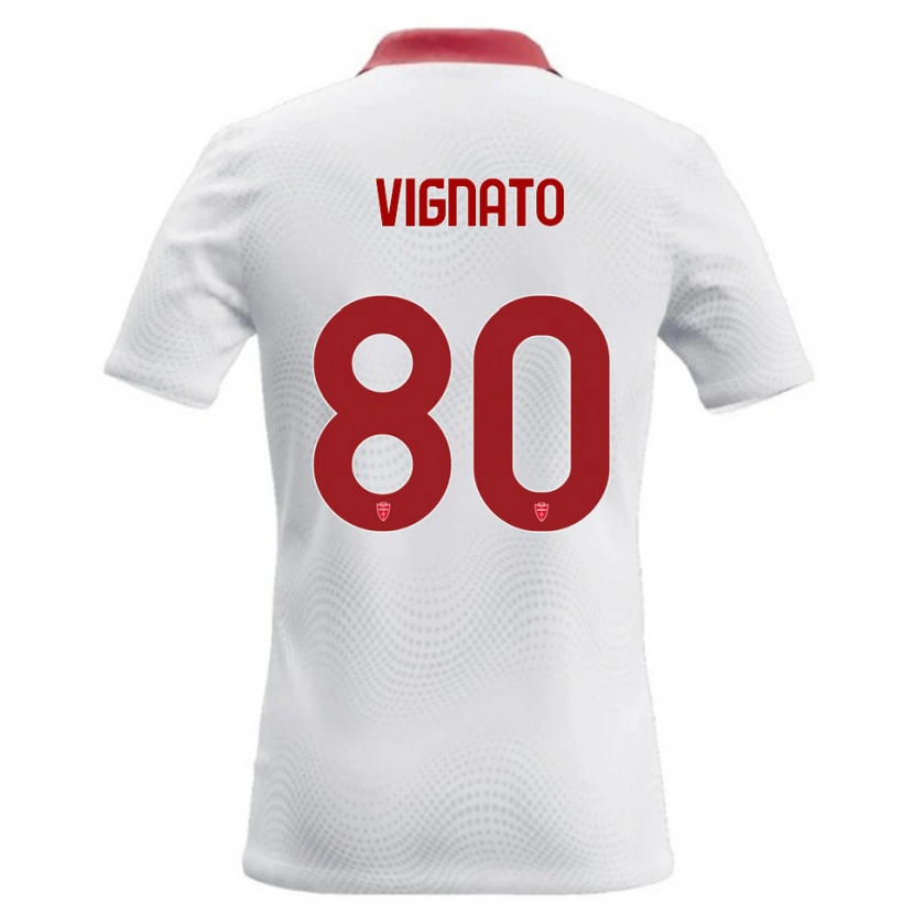 Danxen Kid Samuele Vignato #80 White Red Away Jersey 2026/27 T-Shirt