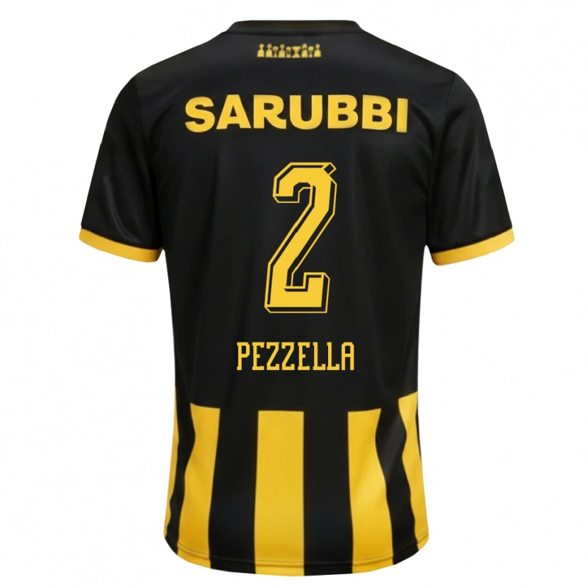 Danxen Men Germán Pezzella #2 Black Yellow Home Jersey 2026/27 T-Shirt