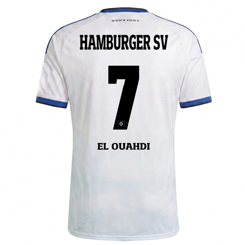 Danxen Men Zakaria El Ouahdi #7 White Black Blue Home Jersey 2026/27 T-Shirt