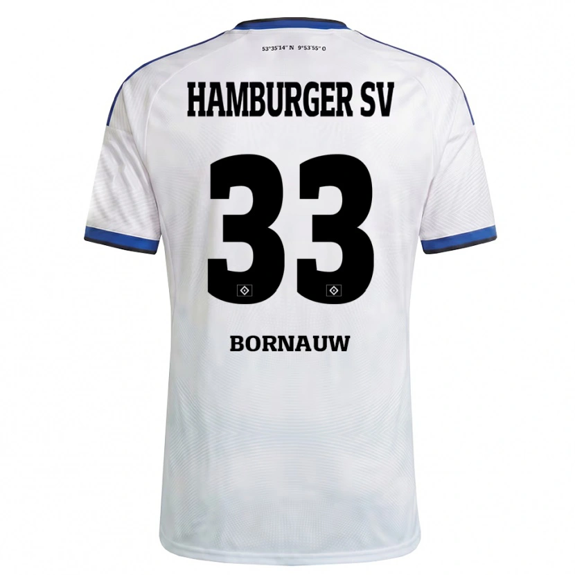 Danxen Men Sebastiaan Bornauw #33 White Black Blue Home Jersey 2026/27 T-Shirt