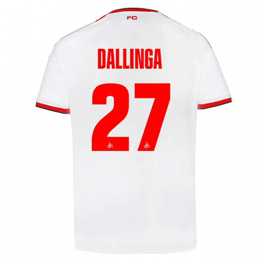 Danxen Men Thijs Dallinga #27 White Red Black Home Jersey 2026/27 T-Shirt