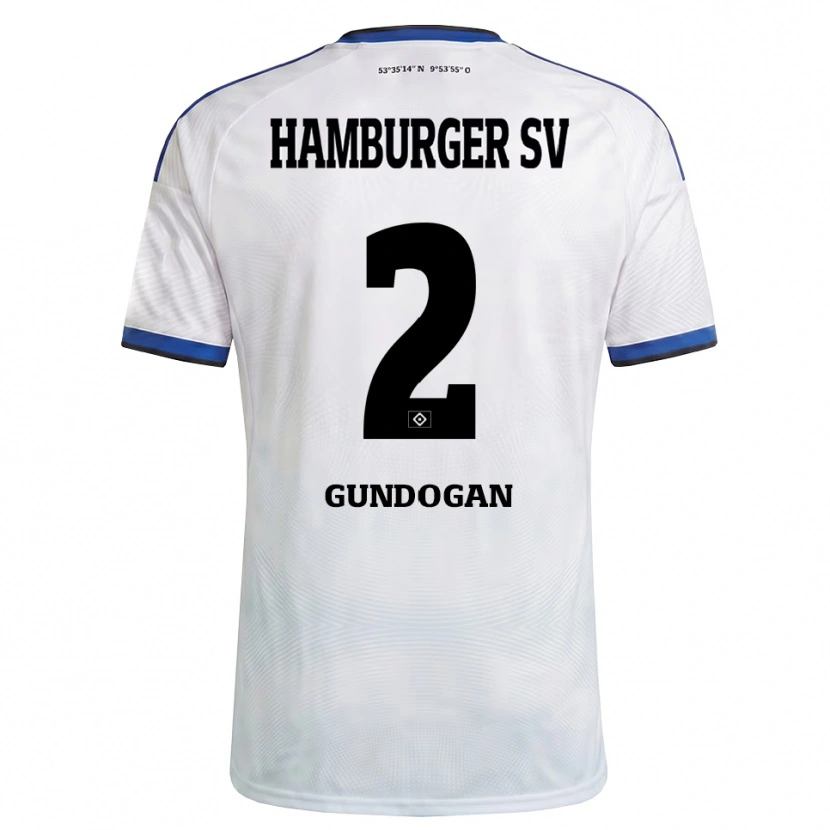 Danxen Men Haci Gündogan #2 White Black Blue Home Jersey 2026/27 T-Shirt