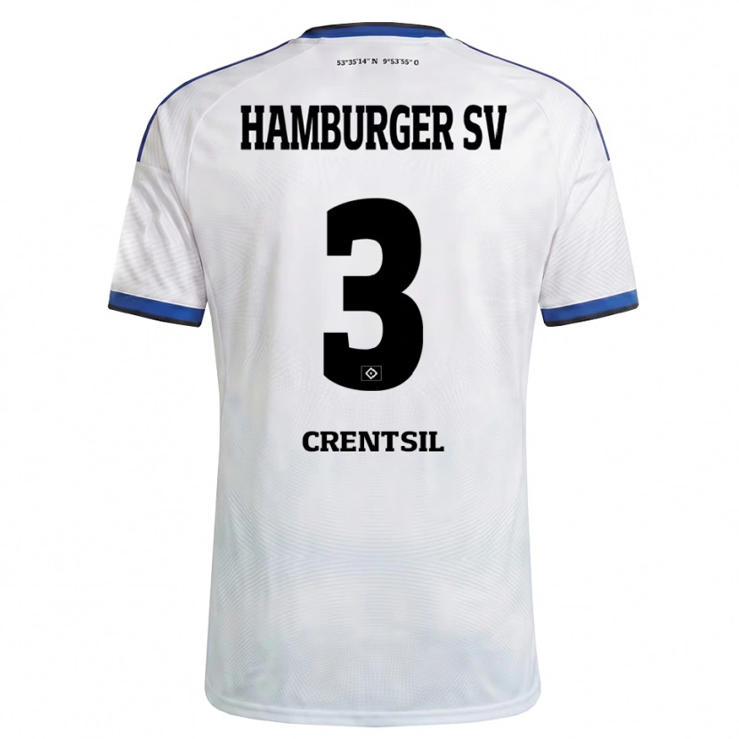 Danxen Men Brandel Crentsil #3 White Black Blue Home Jersey 2026/27 T-Shirt