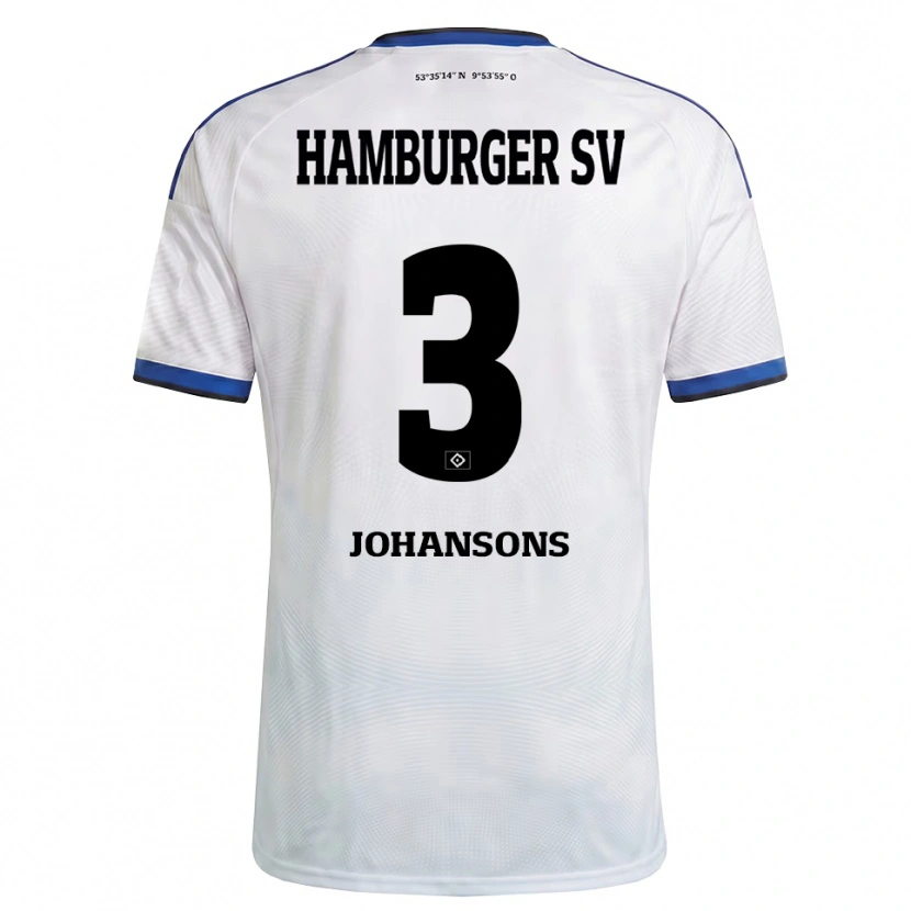 Danxen Men Paul Johansons #3 White Black Blue Home Jersey 2026/27 T-Shirt