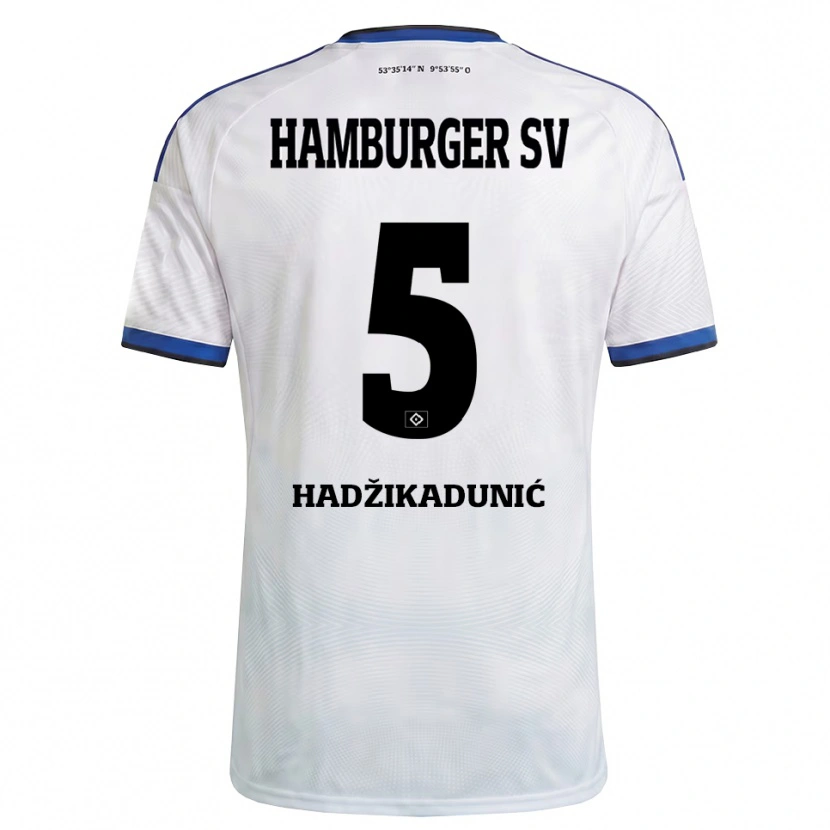 Danxen Men Dennis Hadzikadunic #5 White Black Blue Home Jersey 2026/27 T-Shirt