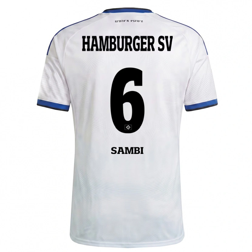 Danxen Men Albert Sambi Lokonga #6 White Black Blue Home Jersey 2026/27 T-Shirt