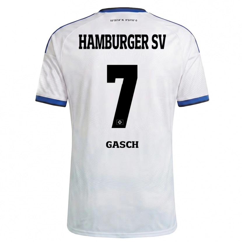 Danxen Men Anton Gasch #7 White Black Blue Home Jersey 2026/27 T-Shirt
