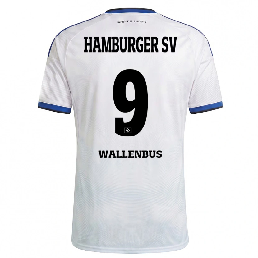 Danxen Men Noah Wallenßus #9 White Black Blue Home Jersey 2026/27 T-Shirt