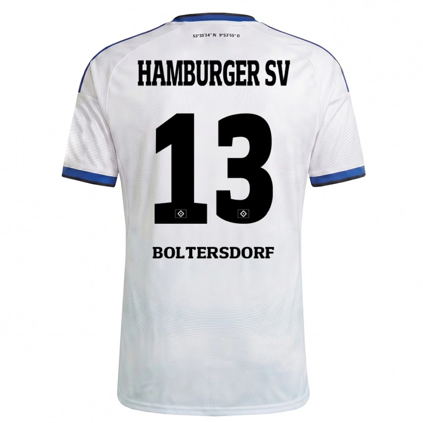 Danxen Men Sebastian Boltersdorf #13 White Black Blue Home Jersey 2026/27 T-Shirt