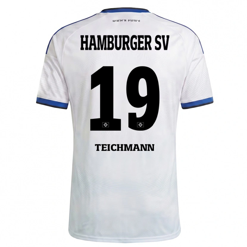 Danxen Men Mats Teichmann #19 White Black Blue Home Jersey 2026/27 T-Shirt