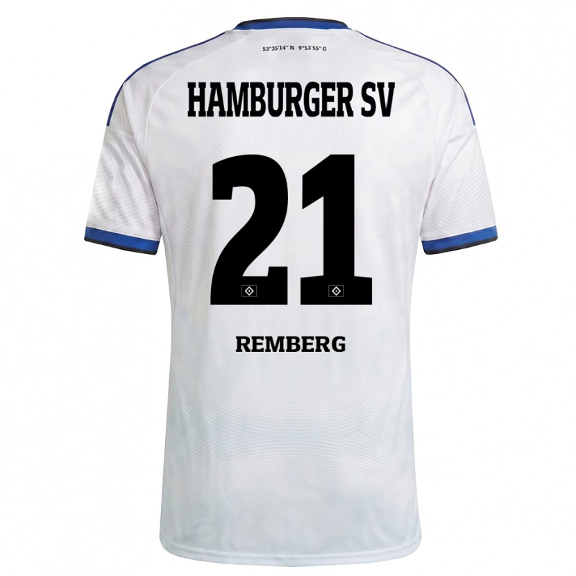 Danxen Men Nicolai Remberg #21 White Black Blue Home Jersey 2026/27 T-Shirt