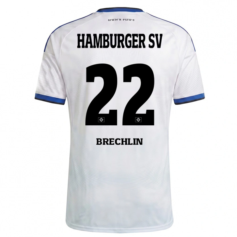 Danxen Men Bjarne Brechlin #22 White Black Blue Home Jersey 2026/27 T-Shirt