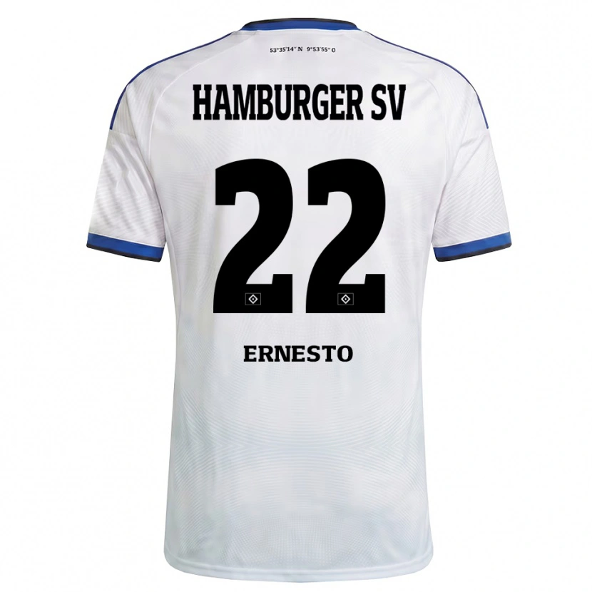 Danxen Men Jorge Ernesto #22 White Black Blue Home Jersey 2026/27 T-Shirt