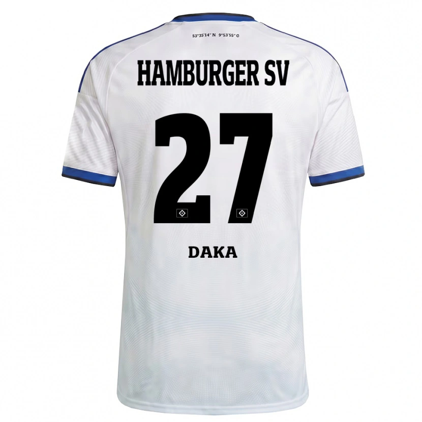Danxen Men Patson Daka #27 White Black Blue Home Jersey 2026/27 T-Shirt