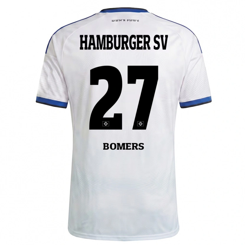 Danxen Men Henrik Bomers #27 White Black Blue Home Jersey 2026/27 T-Shirt