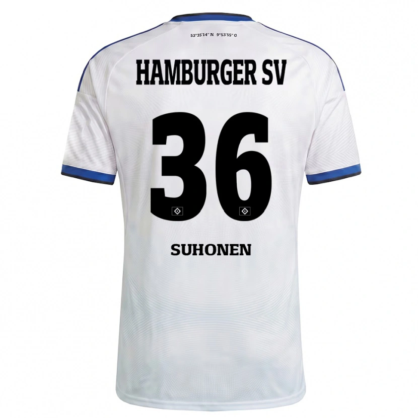 Danxen Men Anssi Suhonen #36 White Black Blue Home Jersey 2026/27 T-Shirt