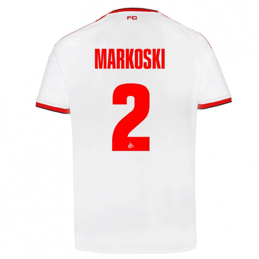 Danxen Men Kristian Markoski #2 White Red Black Home Jersey 2026/27 T-Shirt