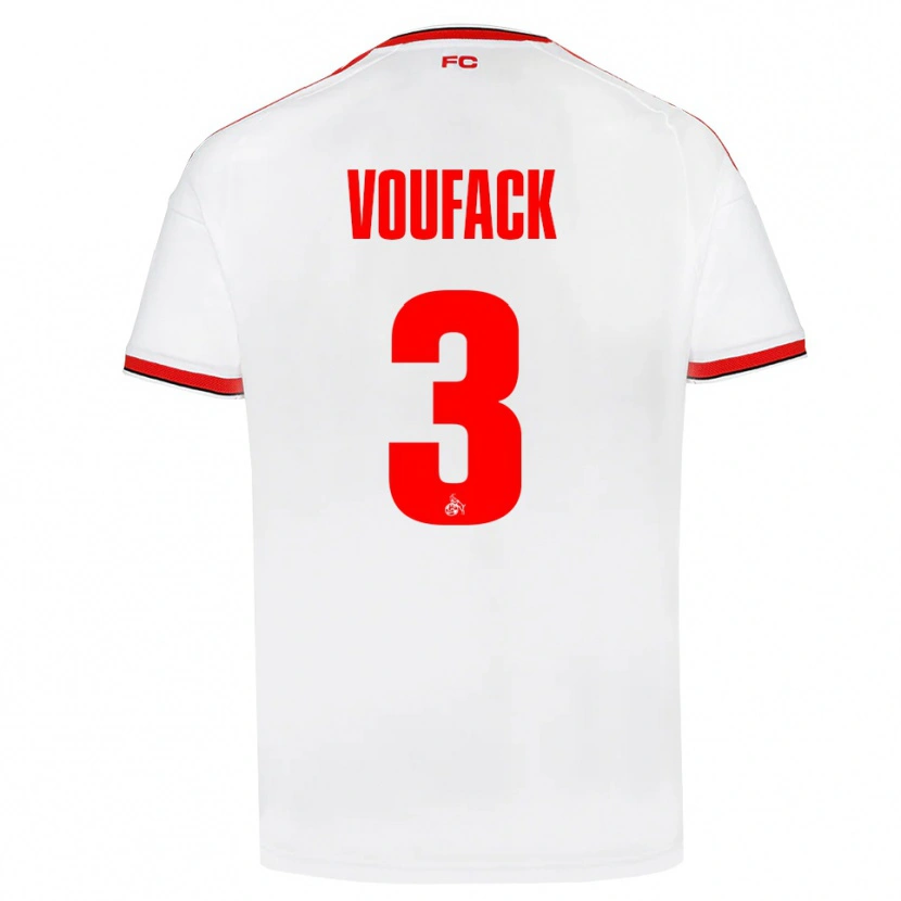 Danxen Men Lionel Voufack #3 White Red Black Home Jersey 2026/27 T-Shirt