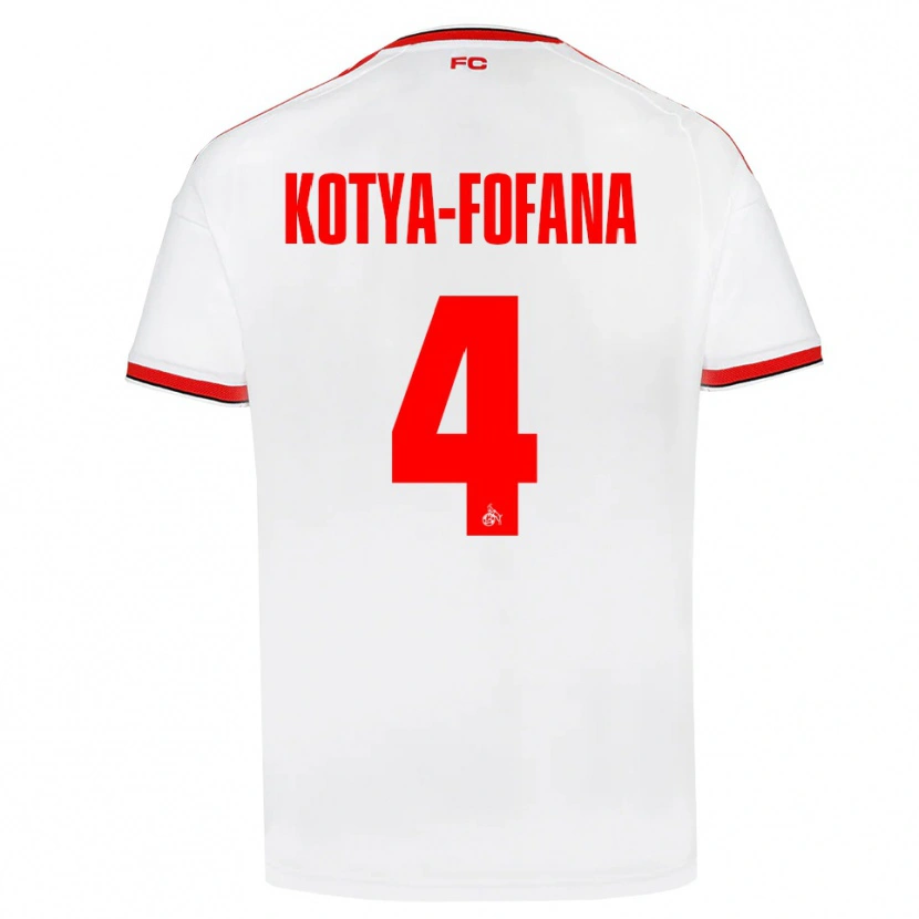 Danxen Men Assad Kotya-Fofana #4 White Red Black Home Jersey 2026/27 T-Shirt