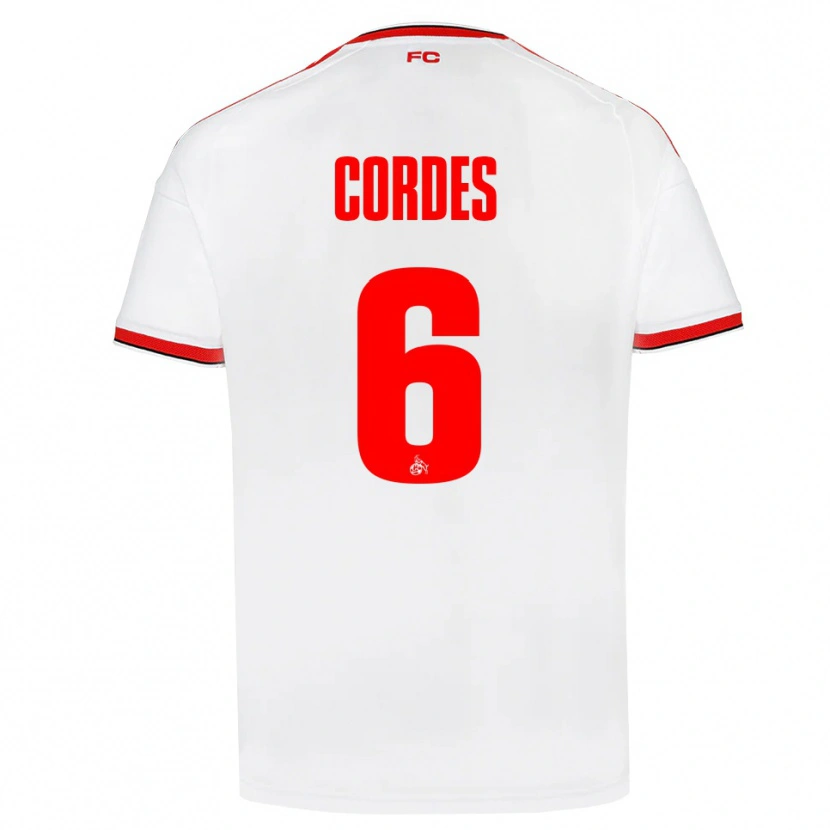 Danxen Men Lotta Cordes #6 White Red Black Home Jersey 2026/27 T-Shirt