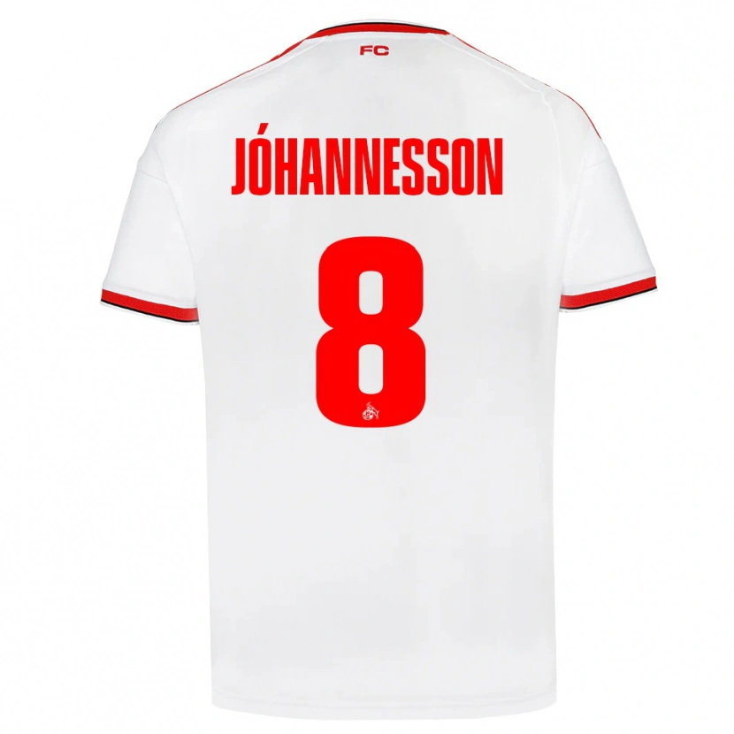 Danxen Men Ísak Jóhannesson #8 White Red Black Home Jersey 2026/27 T-Shirt