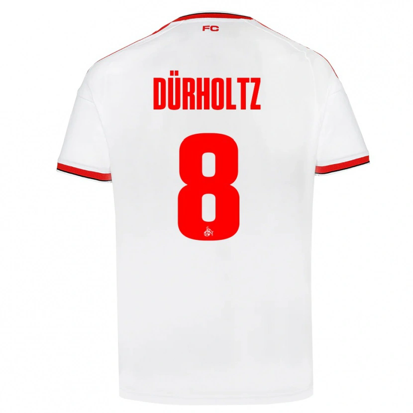 Danxen Men Luca Dürholtz #8 White Red Black Home Jersey 2026/27 T-Shirt