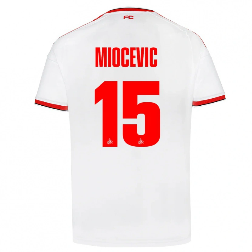Danxen Men Gabriel Miocevic #15 White Red Black Home Jersey 2026/27 T-Shirt