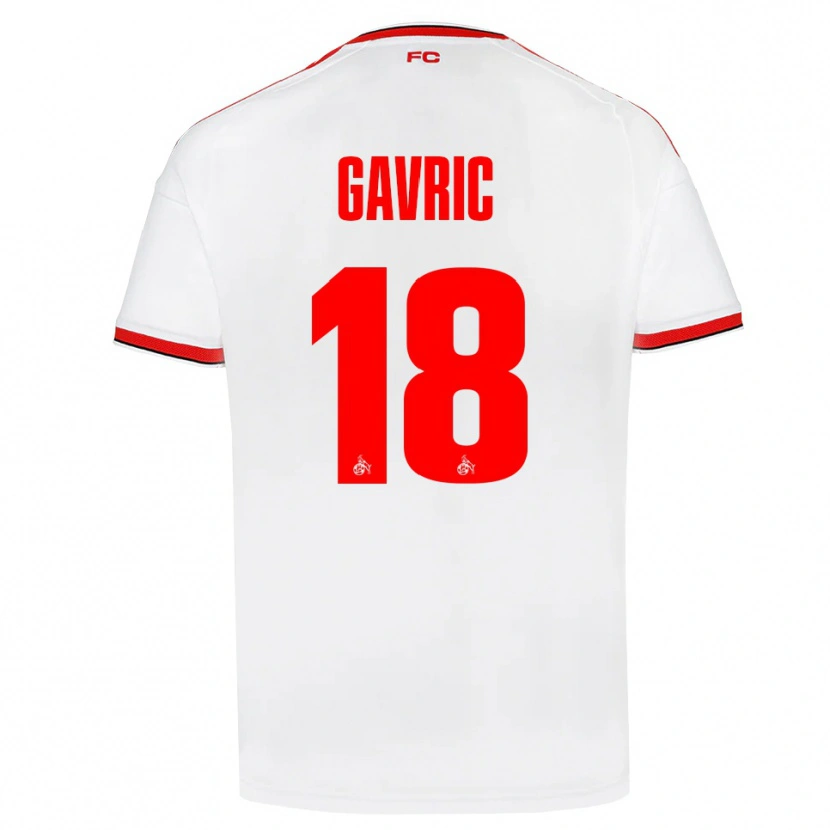 Danxen Men Andrea Gavrić #18 White Red Black Home Jersey 2026/27 T-Shirt