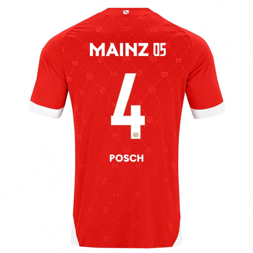 Danxen Men Stefan Posch #4 Red White Home Jersey 2026/27 T-Shirt