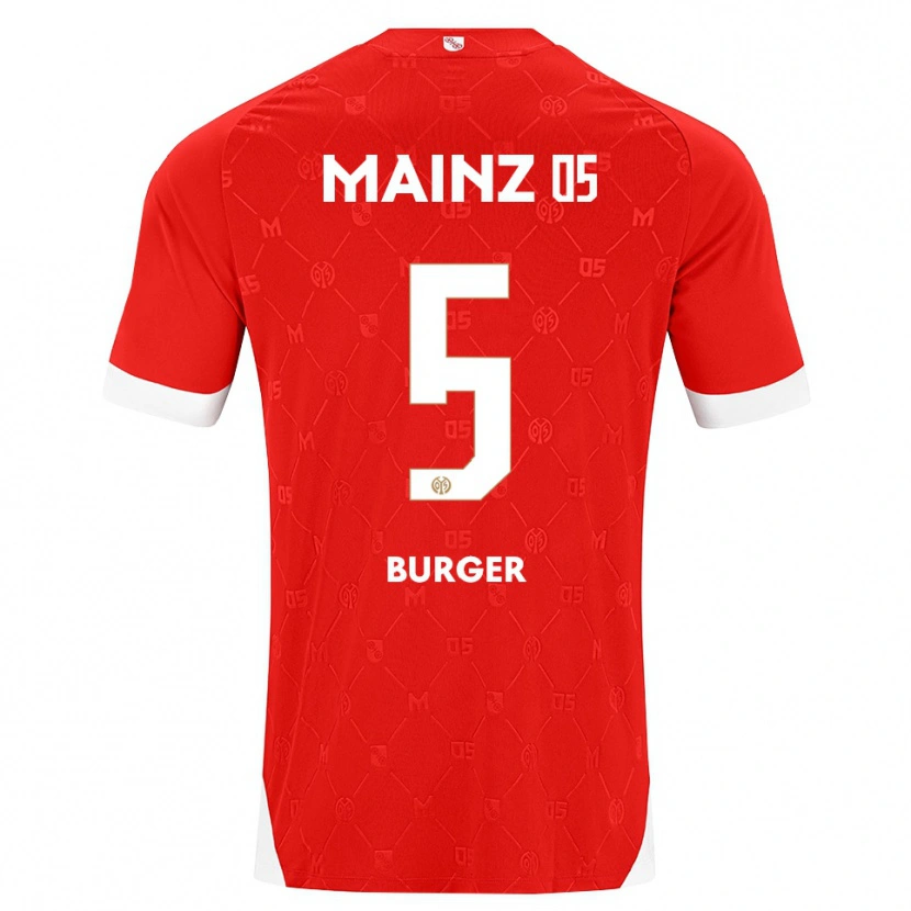 Danxen Men Korbinian Burger #5 Red White Home Jersey 2026/27 T-Shirt