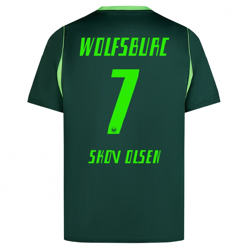 Danxen Men Andreas Skov Olsen #7 Dark Green White Home Jersey 2026/27 T-Shirt