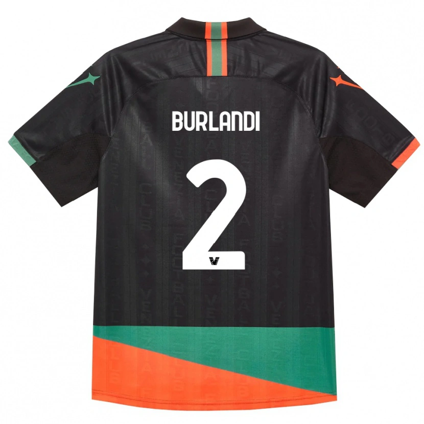 Danxen Men Alessandro Burlandi #2 Black Orange Green Home Jersey 2026/27 T-Shirt