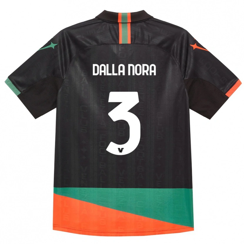 Danxen Men Edoardo Dalla Nora #3 Black Orange Green Home Jersey 2026/27 T-Shirt