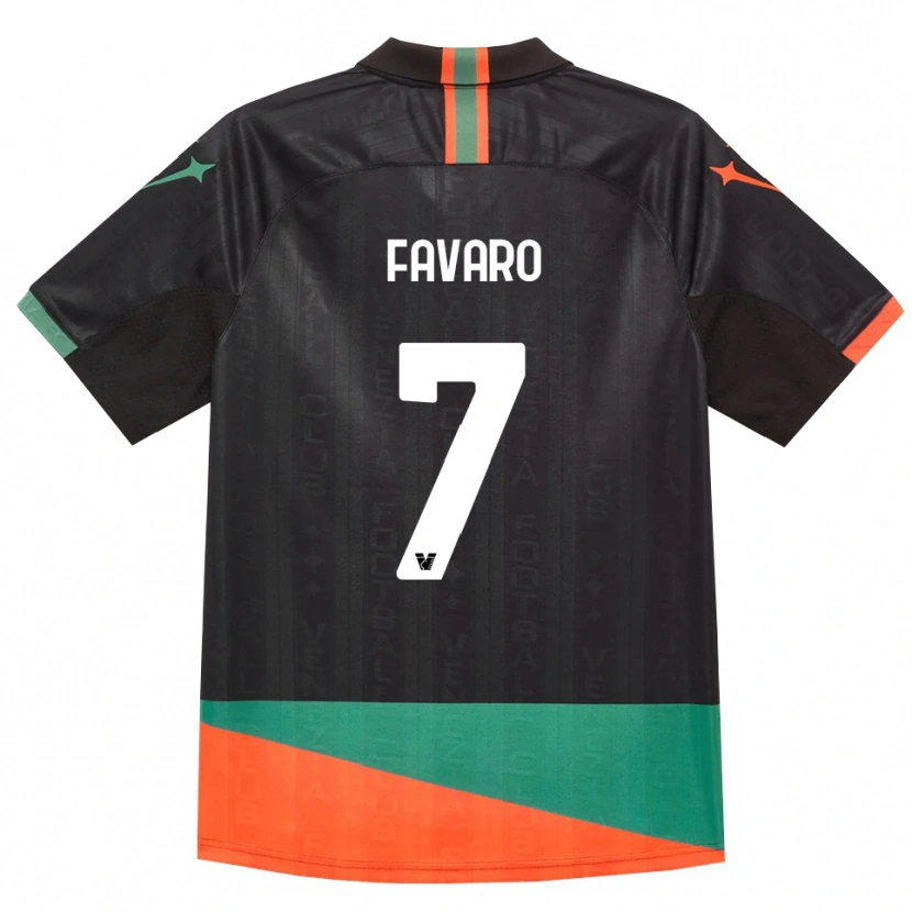Danxen Men Federico Favaro #7 Black Orange Green Home Jersey 2026/27 T-Shirt