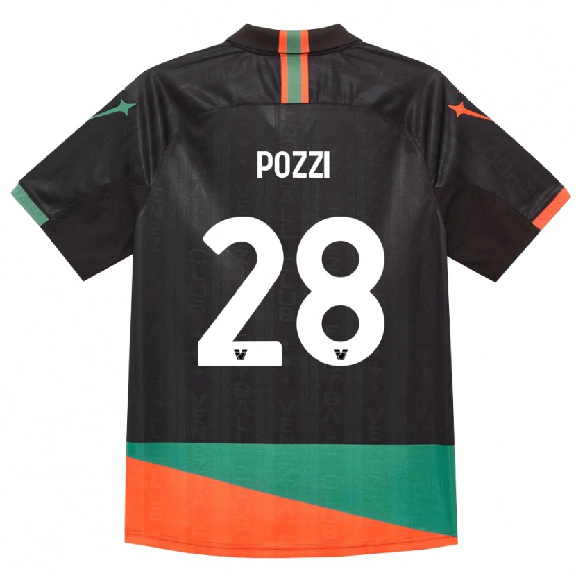 Danxen Men Alessio Pozzi #28 Black Orange Green Home Jersey 2026/27 T-Shirt