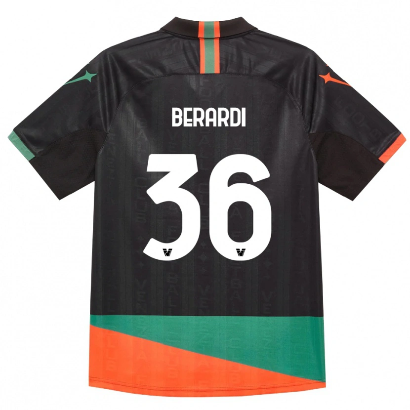 Danxen Men Lorenzo Berardi #36 Black Orange Green Home Jersey 2026/27 T-Shirt