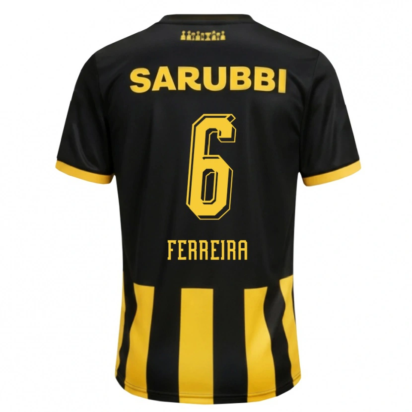 Danxen Men Lucas Ferreira #6 Black Yellow Home Jersey 2026/27 T-Shirt