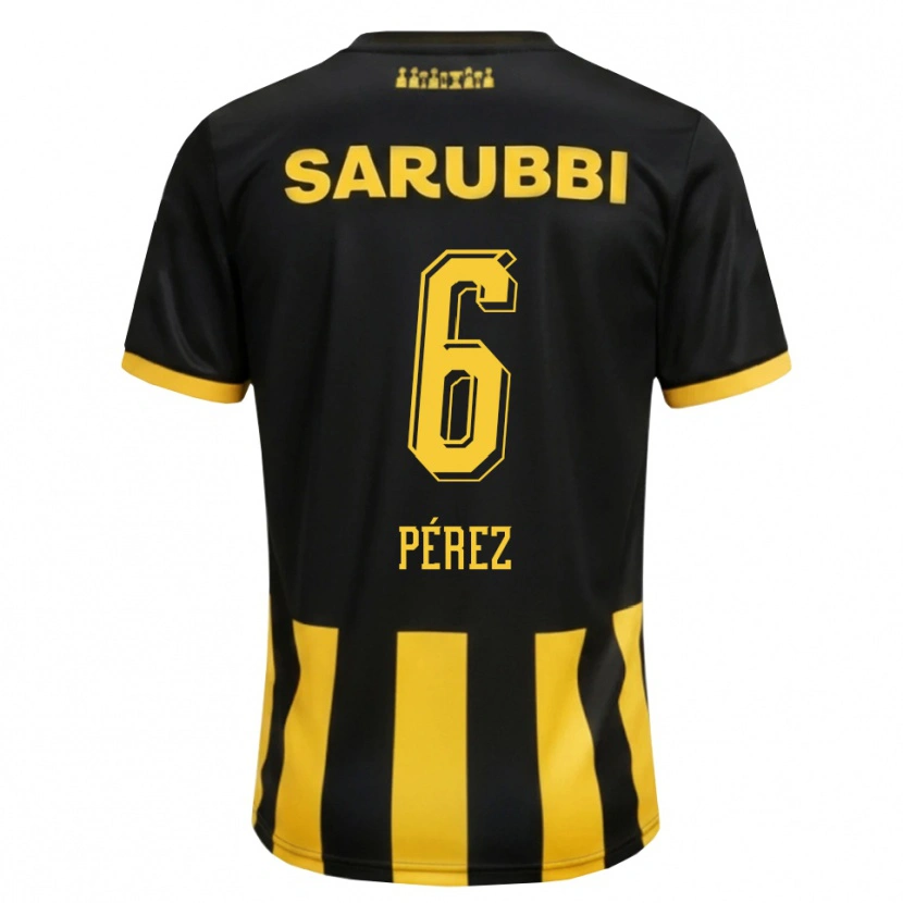 Danxen Men Rodrigo Pérez #6 Black Yellow Home Jersey 2026/27 T-Shirt