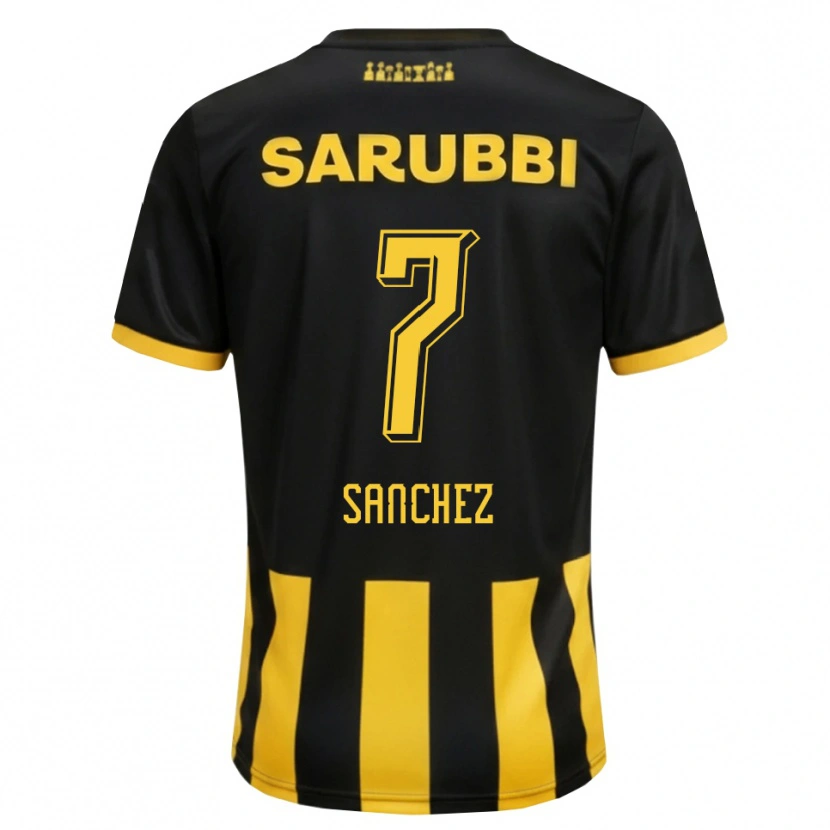 Danxen Men Carlos Sánchez #7 Black Yellow Home Jersey 2026/27 T-Shirt