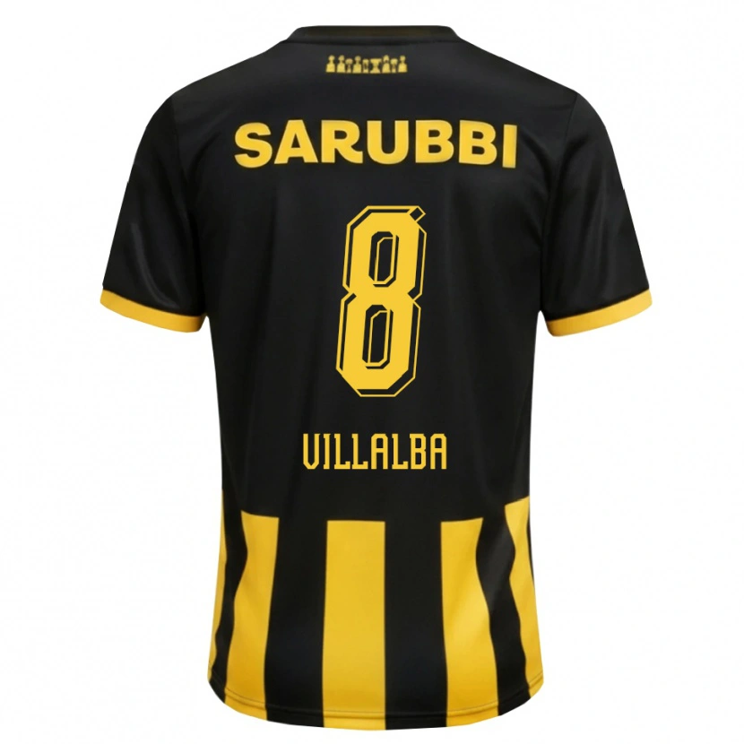 Danxen Men Héctor Villalba #8 Black Yellow Home Jersey 2026/27 T-Shirt