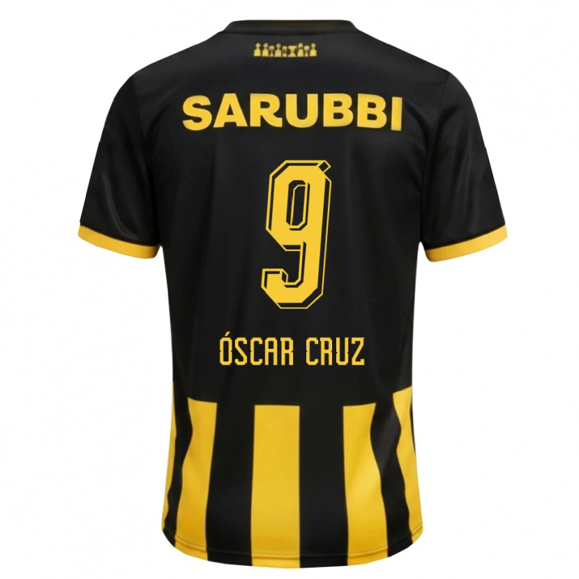 Danxen Men Óscar Cruz #9 Black Yellow Home Jersey 2026/27 T-Shirt