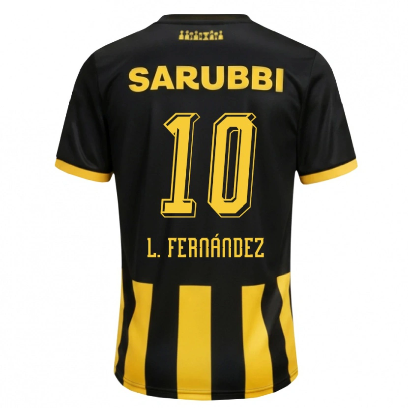 Danxen Men Leonardo Fernández #10 Black Yellow Home Jersey 2026/27 T-Shirt