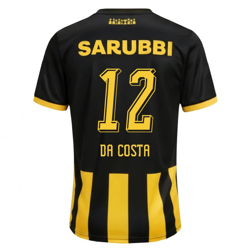 Danxen Men Paulo Da Costa #12 Black Yellow Home Jersey 2026/27 T-Shirt