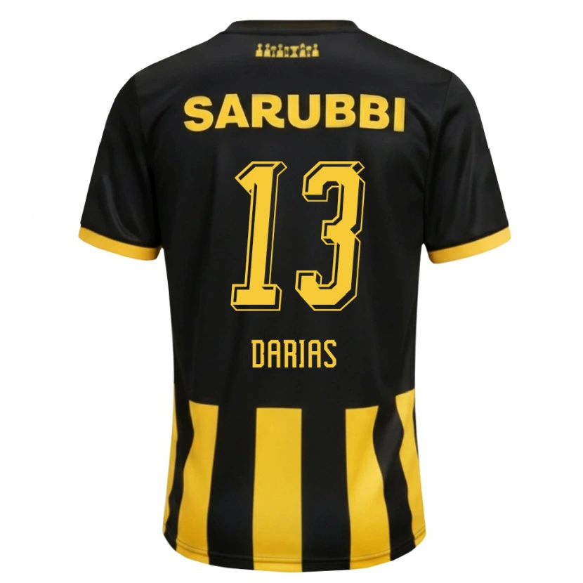 Danxen Men Eduardo Darias #13 Black Yellow Home Jersey 2026/27 T-Shirt
