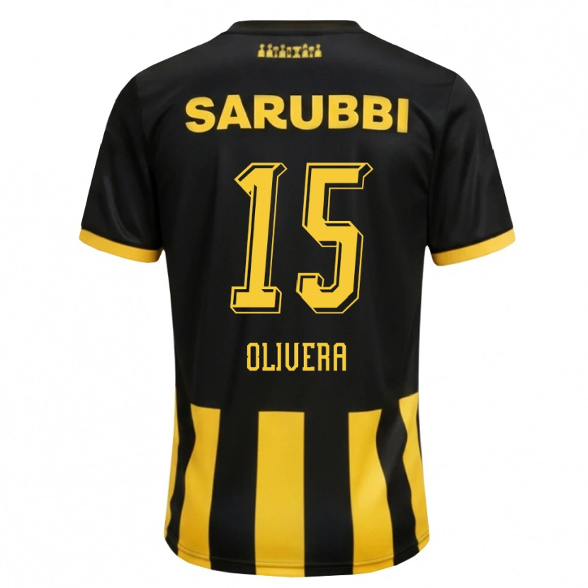 Danxen Men Maximiliano Olivera #15 Black Yellow Home Jersey 2026/27 T-Shirt